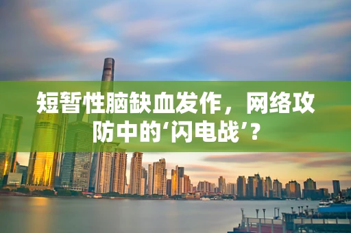 短暂性脑缺血发作，网络攻防中的‘闪电战’？
