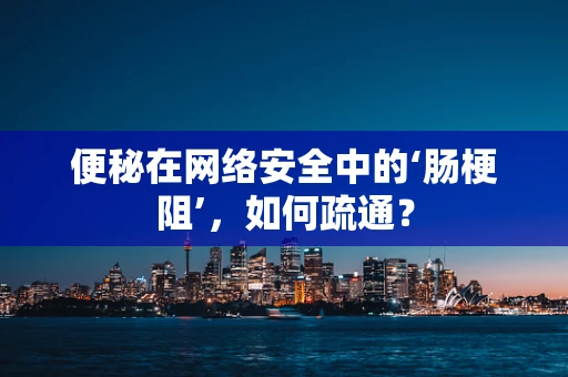 便秘在网络安全中的‘肠梗阻’，如何疏通？