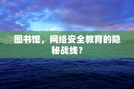图书馆，网络安全教育的隐秘战线？