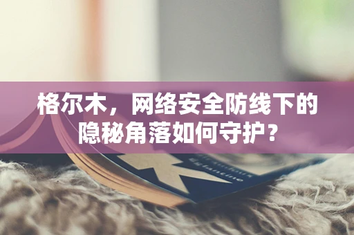 格尔木，网络安全防线下的隐秘角落如何守护？