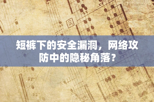 短裤下的安全漏洞，网络攻防中的隐秘角落？