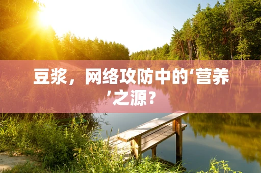 豆浆，网络攻防中的‘营养’之源？