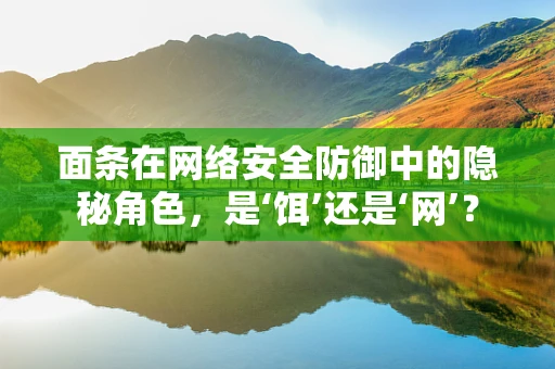 面条在网络安全防御中的隐秘角色，是‘饵’还是‘网’？