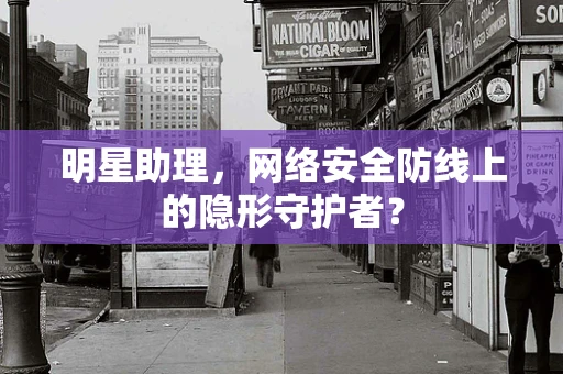明星助理，网络安全防线上的隐形守护者？