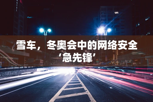 雪车，冬奥会中的网络安全‘急先锋’