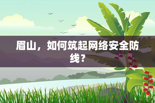 眉山，如何筑起网络安全防线？