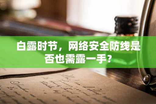 白露时节，网络安全防线是否也需露一手？