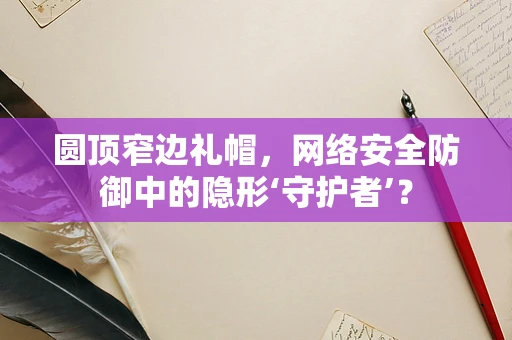 圆顶窄边礼帽，网络安全防御中的隐形‘守护者’？