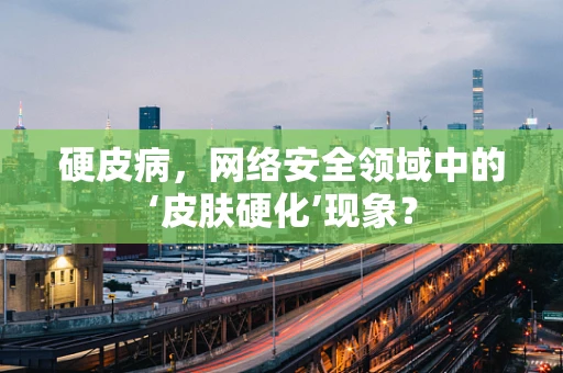 硬皮病，网络安全领域中的‘皮肤硬化’现象？