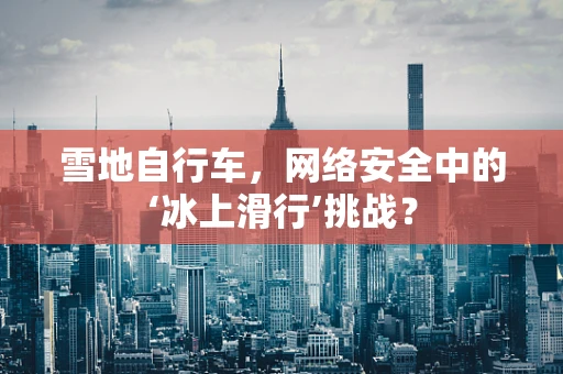 雪地自行车，网络安全中的‘冰上滑行’挑战？