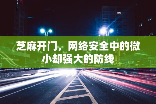 芝麻开门，网络安全中的微小却强大的防线