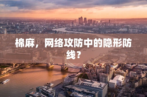 棉麻，网络攻防中的隐形防线？