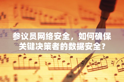 参议员网络安全，如何确保关键决策者的数据安全？
