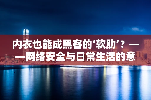 内衣也能成黑客的‘软肋’？——网络安全与日常生活的意外交集