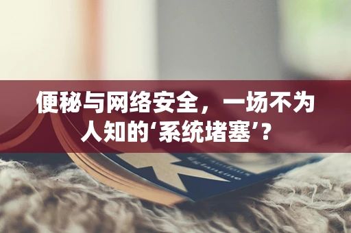 便秘与网络安全，一场不为人知的‘系统堵塞’？