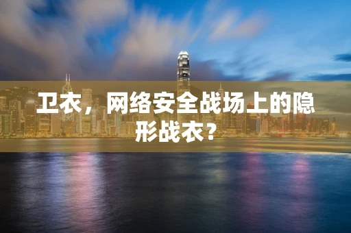 卫衣，网络安全战场上的隐形战衣？