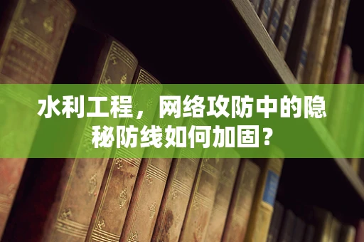 水利工程，网络攻防中的隐秘防线如何加固？