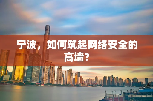 宁波，如何筑起网络安全的高墙？
