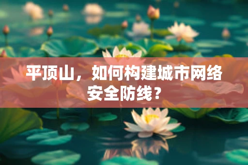 平顶山，如何构建城市网络安全防线？