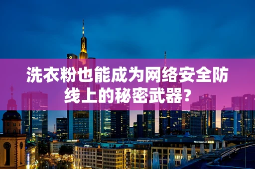 洗衣粉也能成为网络安全防线上的秘密武器？