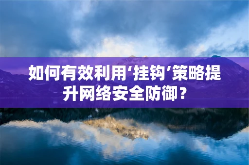 如何有效利用‘挂钩’策略提升网络安全防御？
