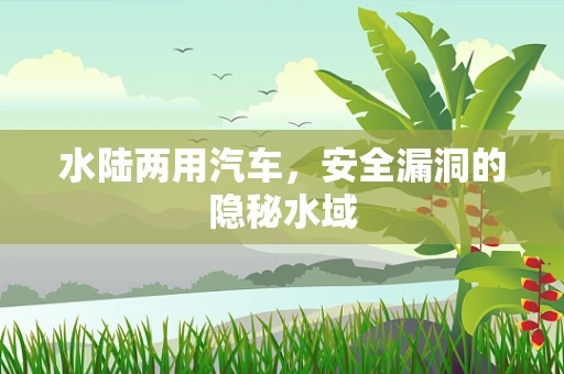 水陆两用汽车，安全漏洞的隐秘水域