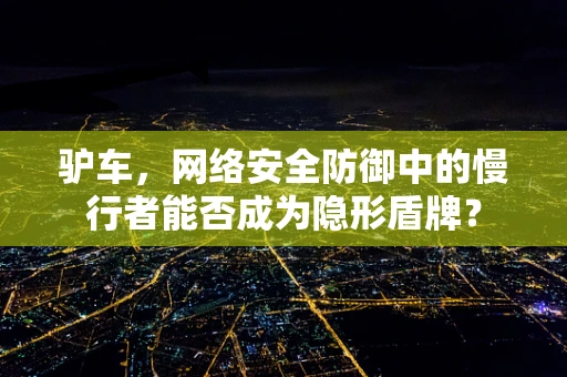 驴车，网络安全防御中的慢行者能否成为隐形盾牌？