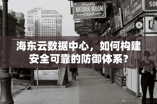 海东云数据中心，如何构建安全可靠的防御体系？
