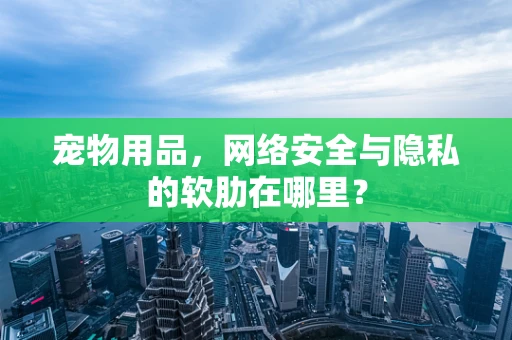 宠物用品，网络安全与隐私的软肋在哪里？