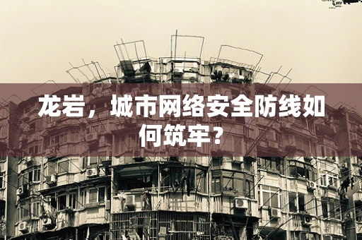 龙岩，城市网络安全防线如何筑牢？