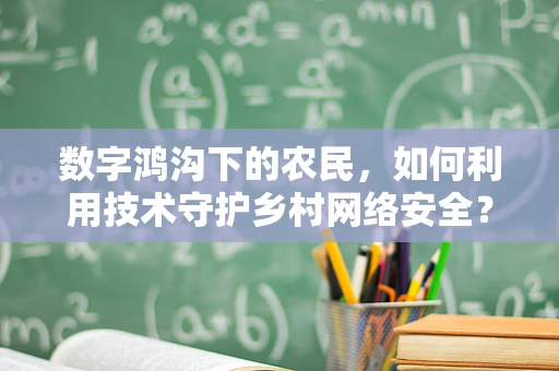 数字鸿沟下的农民，如何利用技术守护乡村网络安全？