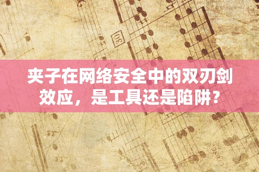夹子在网络安全中的双刃剑效应，是工具还是陷阱？