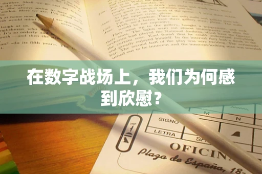 在数字战场上，我们为何感到欣慰？
