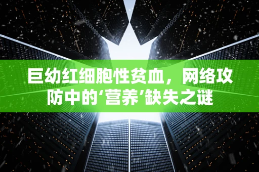 巨幼红细胞性贫血，网络攻防中的‘营养’缺失之谜