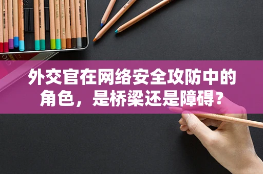 外交官在网络安全攻防中的角色，是桥梁还是障碍？