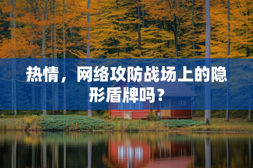 热情，网络攻防战场上的隐形盾牌吗？