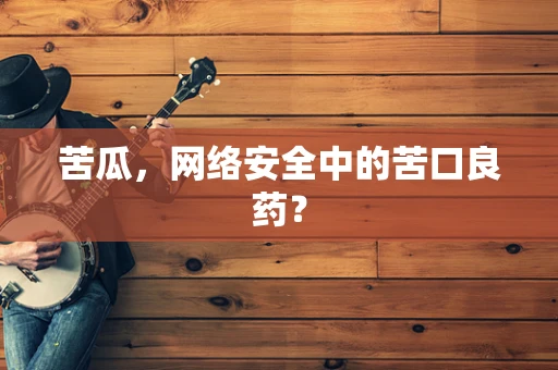 苦瓜，网络安全中的苦口良药？