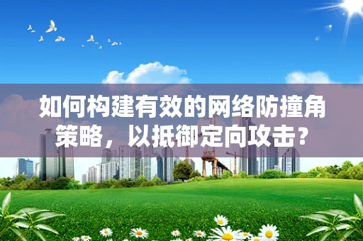 如何构建有效的网络防撞角策略，以抵御定向攻击？