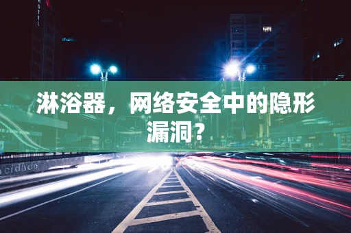 淋浴器，网络安全中的隐形漏洞？