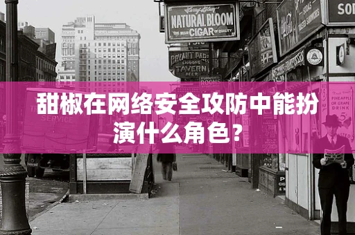 甜椒在网络安全攻防中能扮演什么角色？
