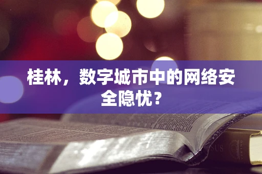 桂林，数字城市中的网络安全隐忧？