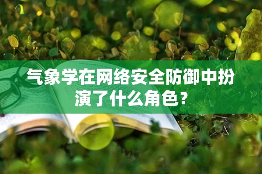 气象学在网络安全防御中扮演了什么角色？