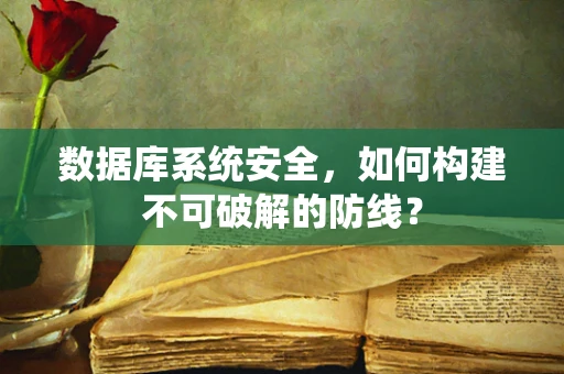 数据库系统安全，如何构建不可破解的防线？