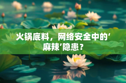 火锅底料，网络安全中的‘麻辣’隐患？
